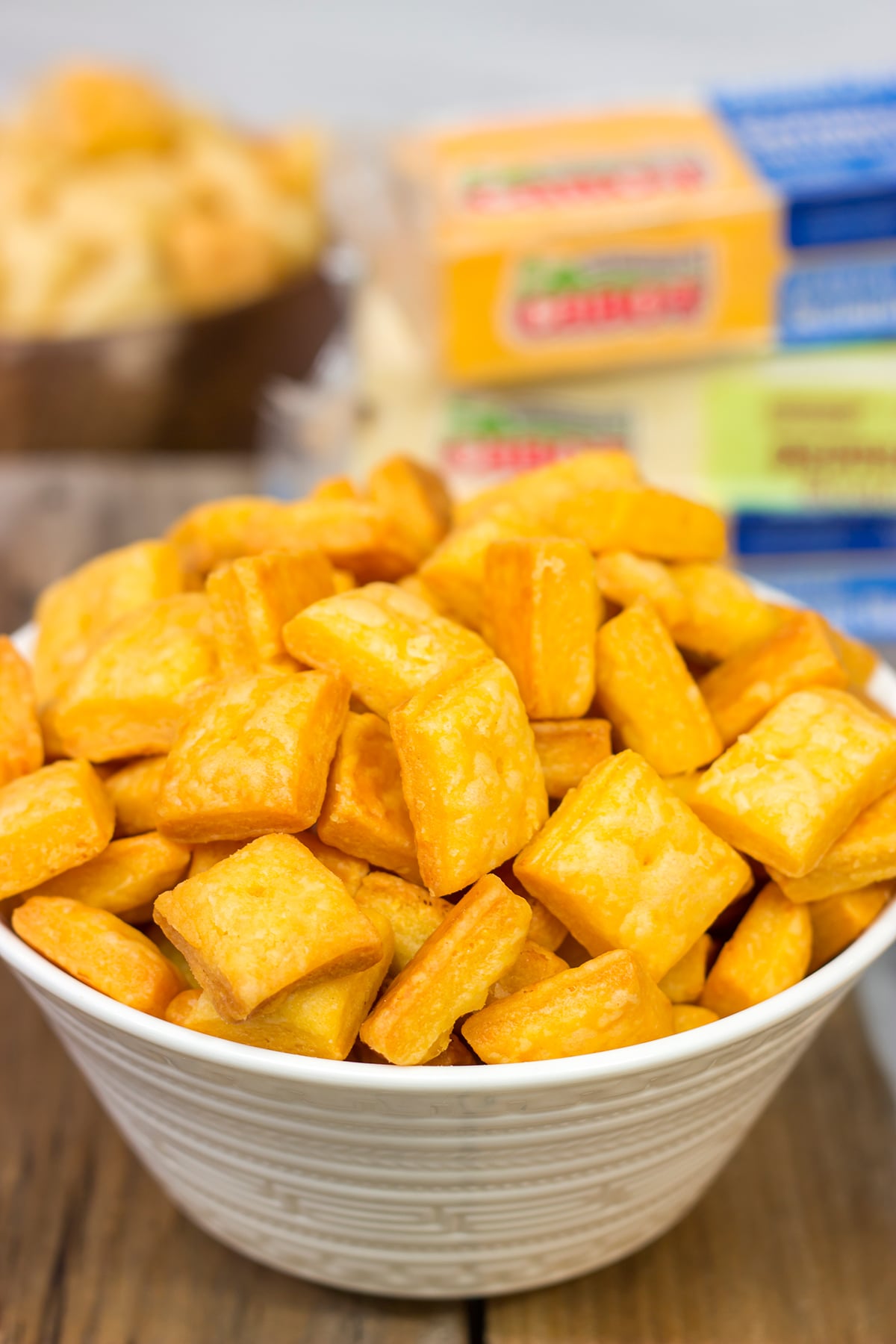 Skip the store-bought crackers and make a batch of these Cheddar Cheese Crackers at home! And for a real treat, use a flavored cheddar cheese!