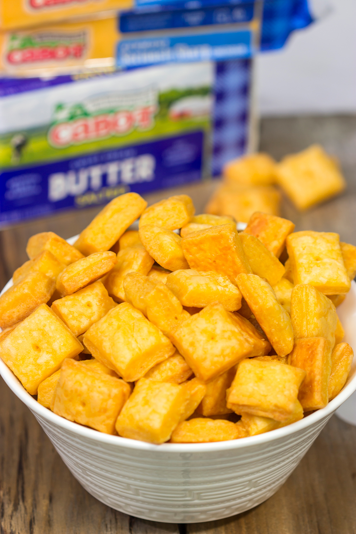 Skip the store-bought crackers and make a batch of these Cheddar Cheese Crackers at home! And for a real treat, use a flavored cheddar cheese!