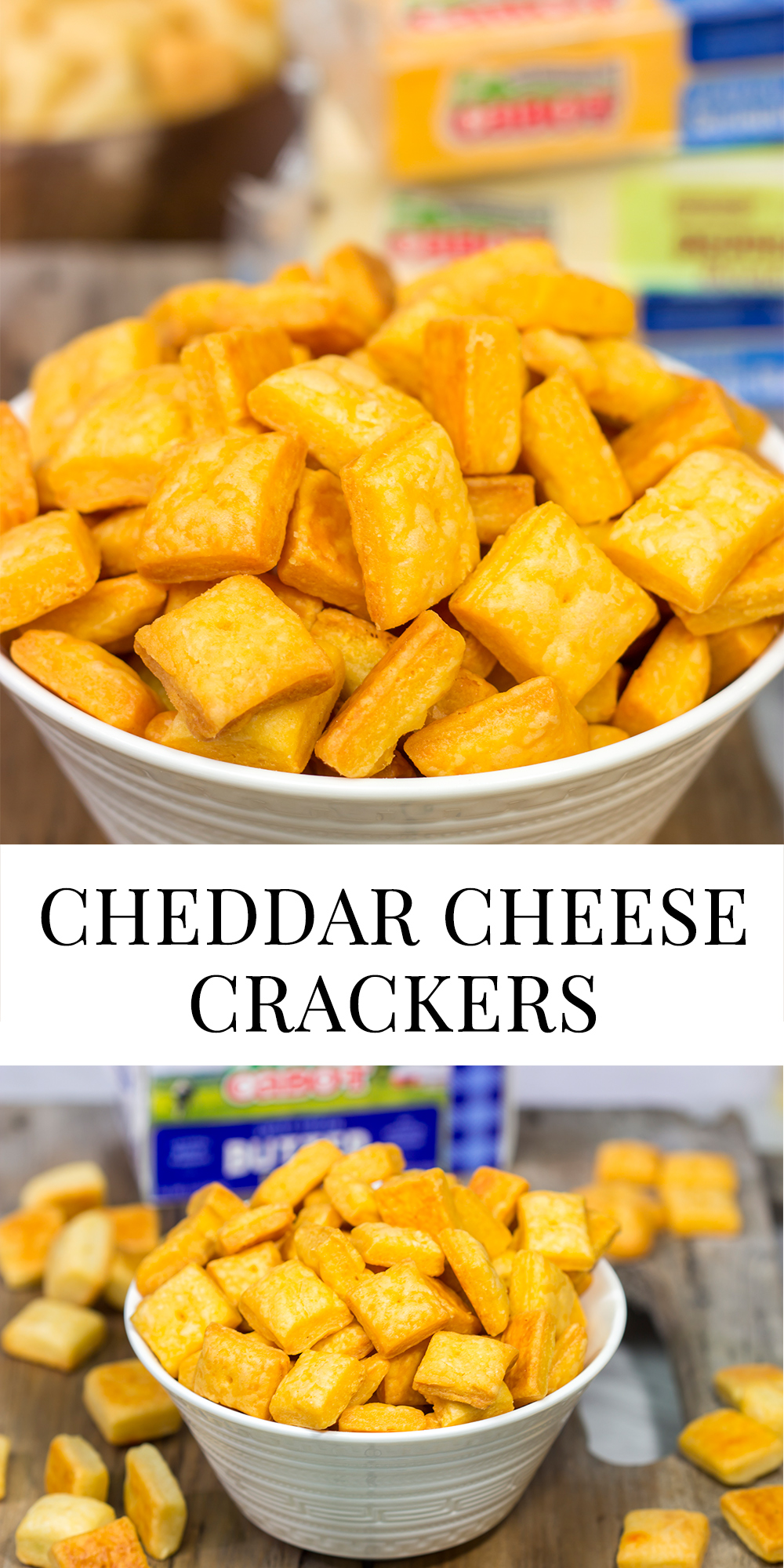 Skip the store-bought crackers and make a batch of these Cheddar Cheese Crackers at home! And for a real treat, use a flavored cheddar cheese!