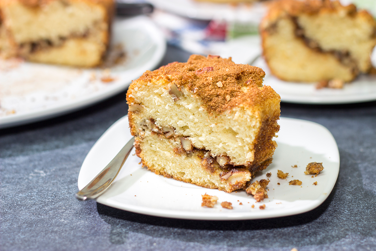 This Cinnamon Crusted Coffee Cake features a tender coffee cake covered entirely with a cinnamon - brown sugar mixture. It's a cinnamon lover's dream!