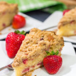 This Strawberry Cream Cheese Coffee Cake is a cross between a breakfast Danish and a coffee cake - it's a delicious way to celebrate fresh strawberry season!