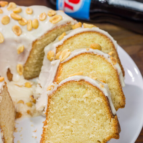 Ever heard of putting peanuts in cola? It's an old-timey Southern tradition! This RC Cola Pound Cake channels that combination. A slice of this cake is salty, sweet and delicious!