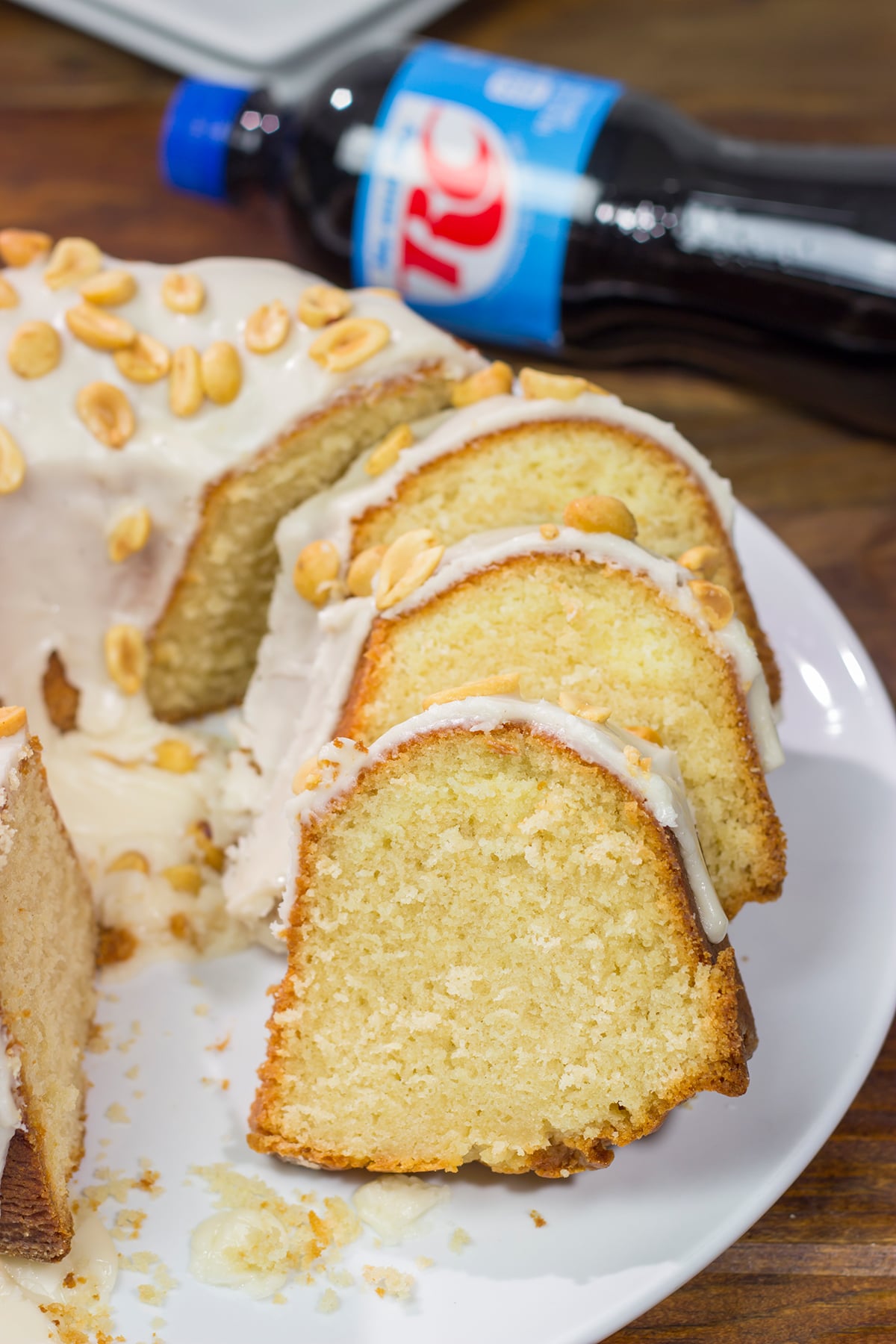 Ever heard of putting peanuts in cola? It's an old-timey Southern tradition! This RC Cola Pound Cake channels that combination. A slice of this cake is salty, sweet and delicious!