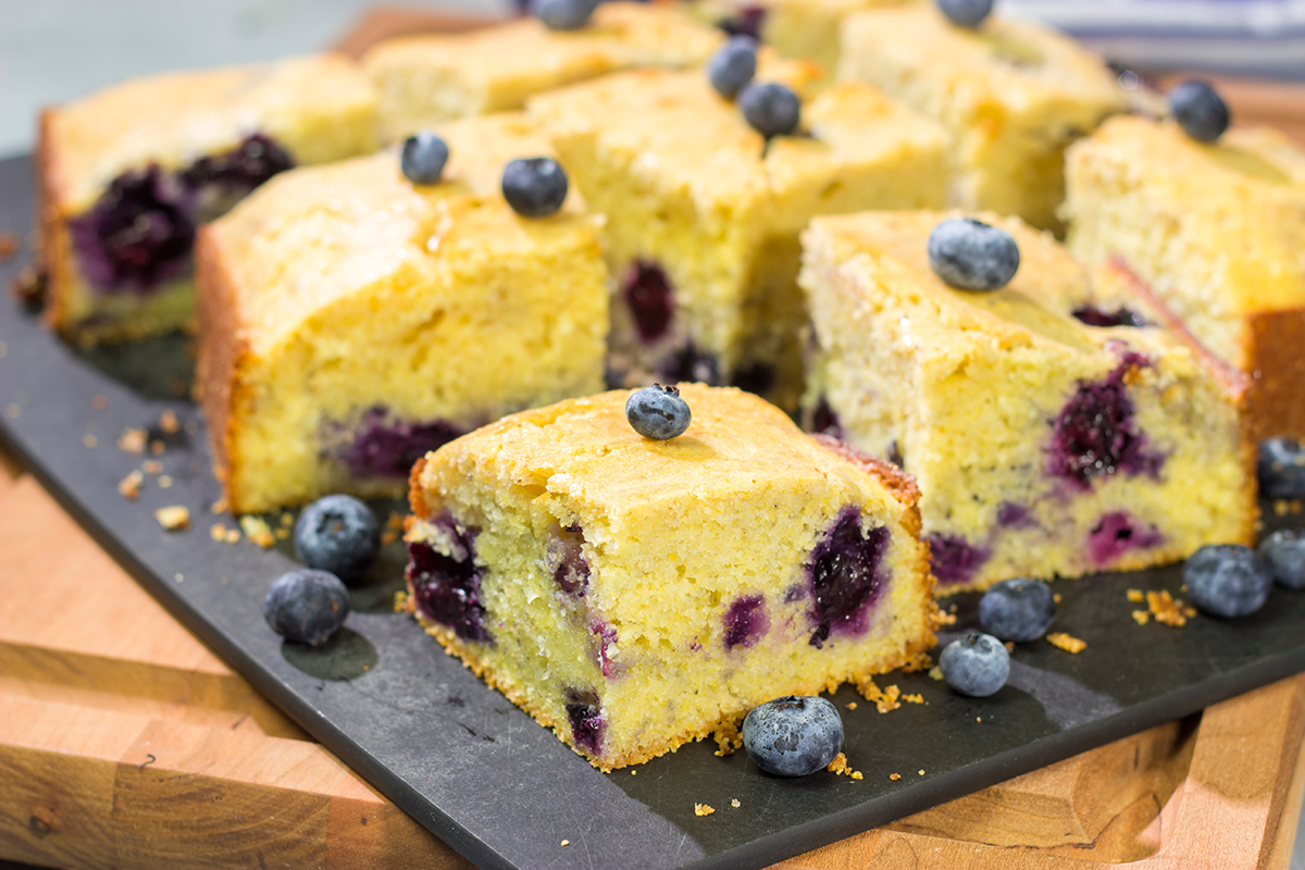 This Blueberry Cornbread is a tasty combination of sweet and savory - and it makes for a fantastic summer side dish!