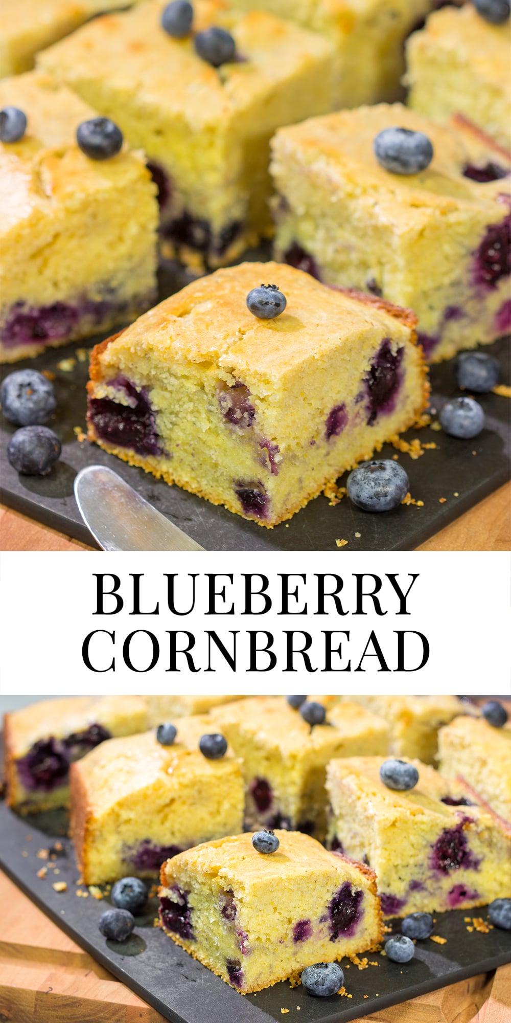 This Blueberry Cornbread is a tasty combination of sweet and savory - and it makes for a fantastic summer side dish!