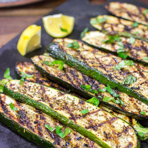 Featuring a simple combination of herbs, this Grilled Zucchini recipe makes for an easy and tasty summer side dish!