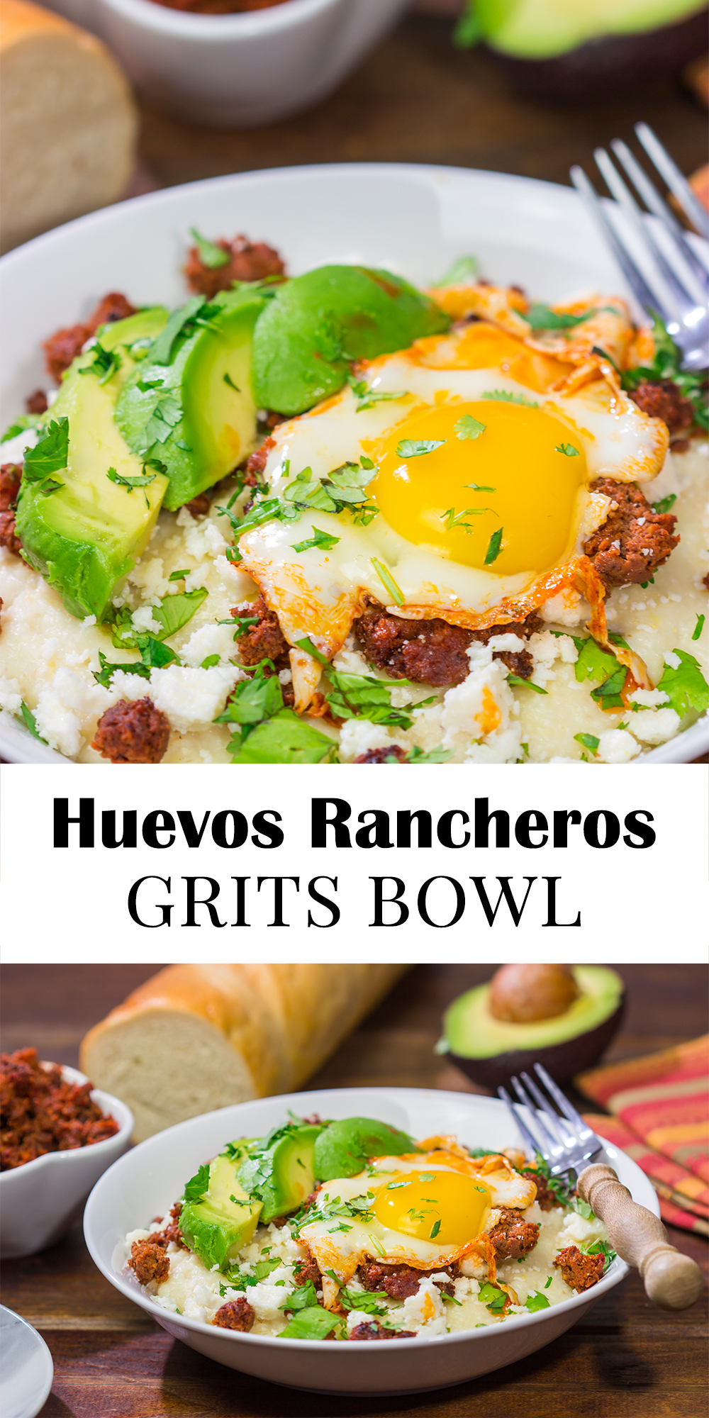 Classic Mexican meets classic Southern with this Huevos Rancheros Grits Bowl! Serve this grits bowl for brunch, and everyone will be begging for more!
