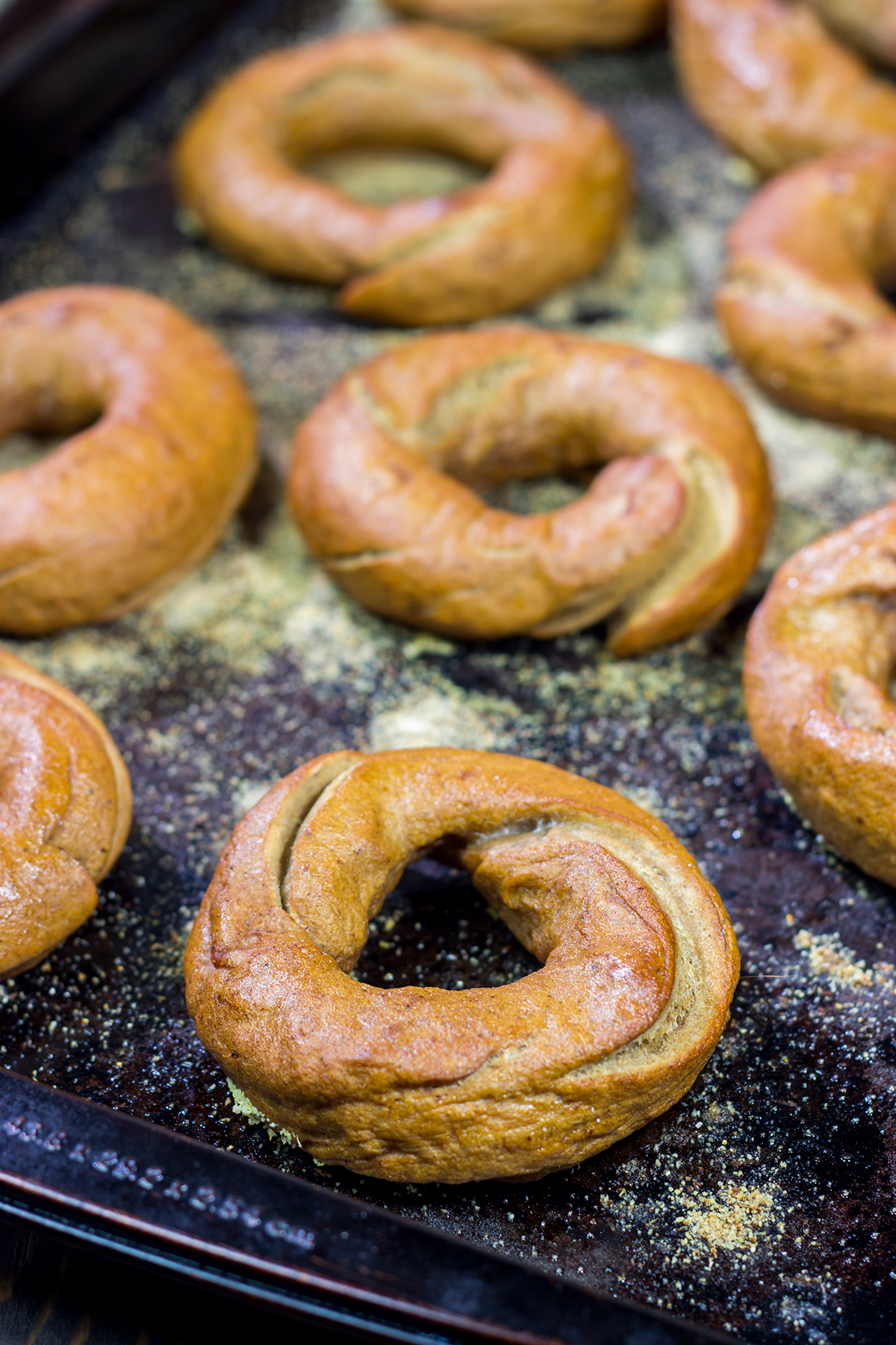 Packed with real pumpkin and pumpkin pie spice, these Pumpkin Spice Bagels are a fun addition to the fall baking lineup!