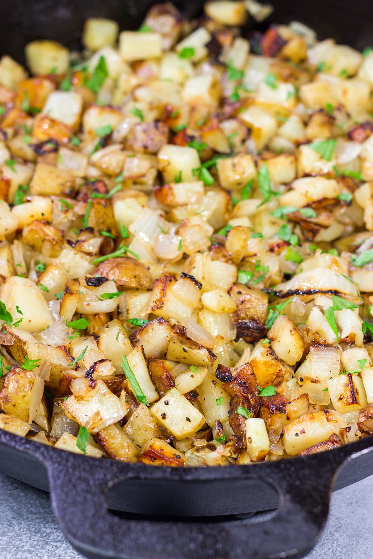 These Southern Fried Potatoes are tender on the inside and golden brown on the outside. They're a great side dish for breakfast and brunch!