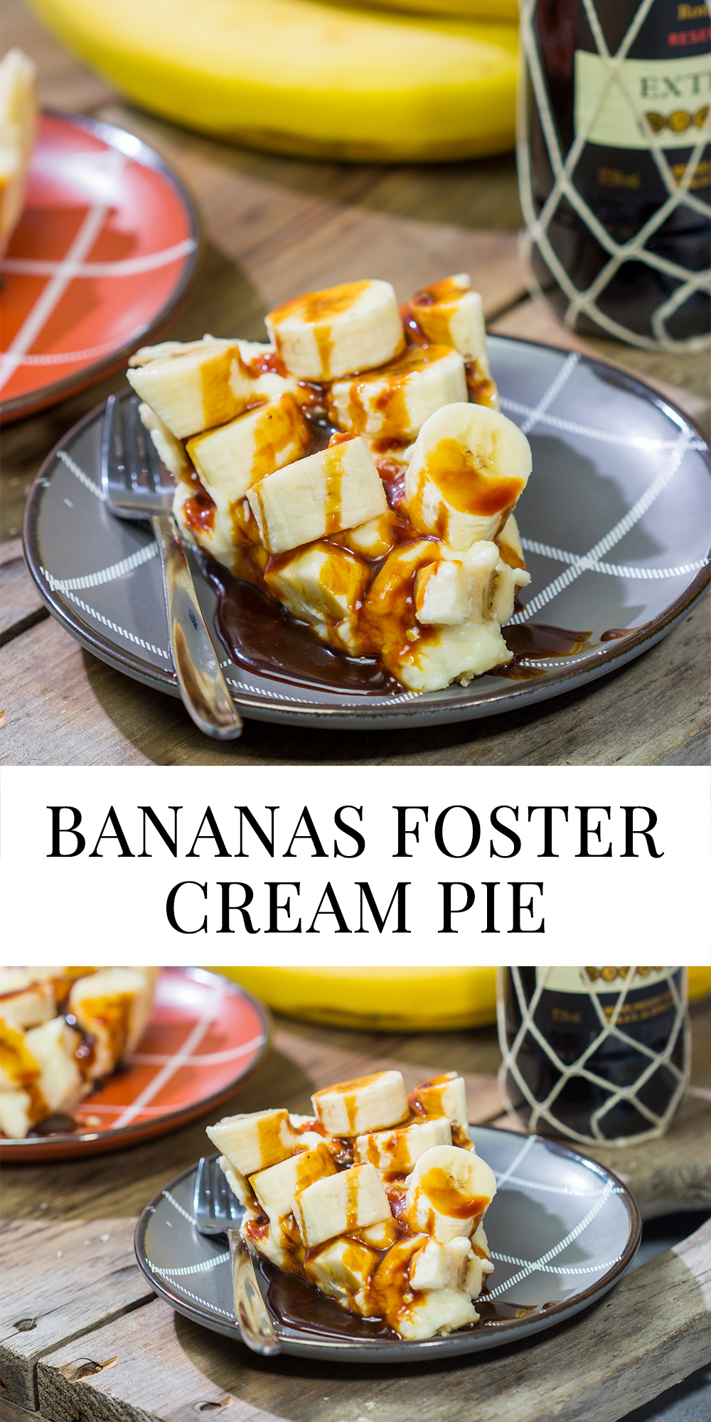 Featuring the flavors of vanilla, rum and bananas, this Bananas Foster Cream Pie is a fun twist on the classic New Orleans dessert!