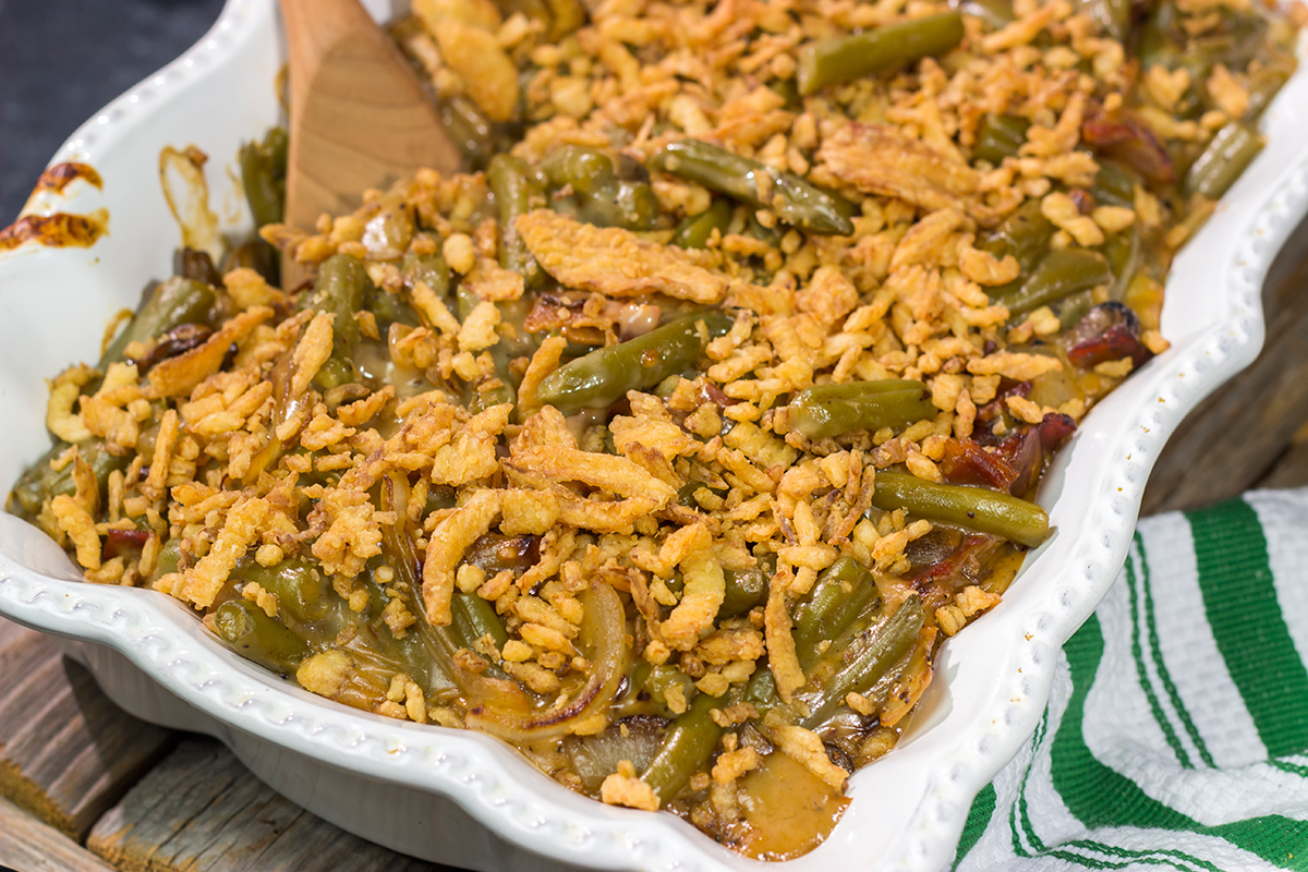 This Classic Green Bean Casserole features tender green beans in a creamy mushroom sauce. It's a staple holiday side dish for a reason!