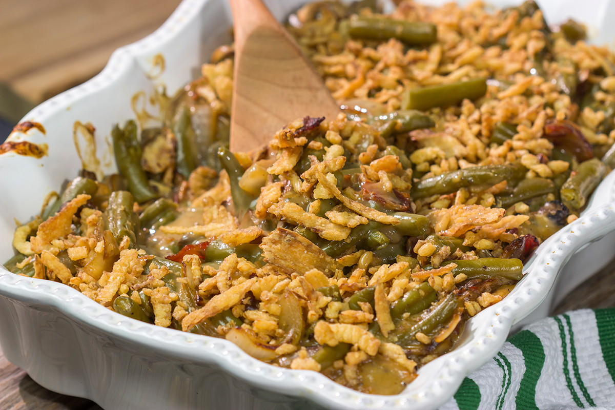 This Classic Green Bean Casserole features tender green beans in a creamy mushroom sauce. It's a staple holiday side dish for a reason!