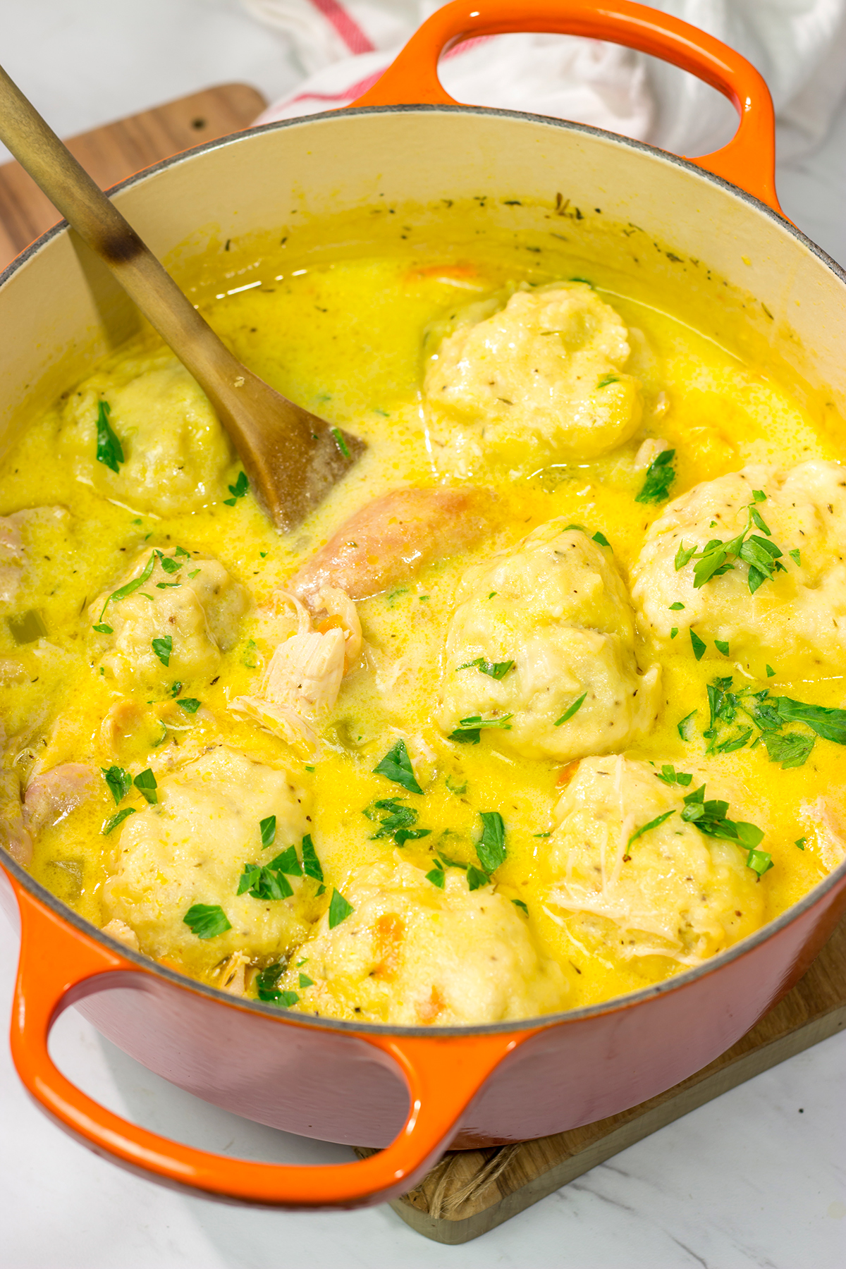 This Old Fashioned Chicken and Dumplings recipe is classic homestyle cooking at its best. It's perfect for a chilly winter night!