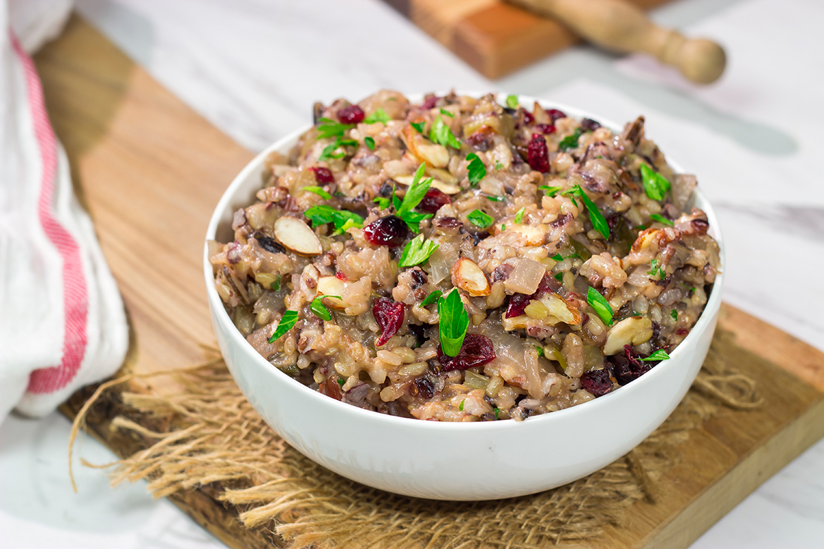 This Slow Cooker Wild Rice recipe is an easy and delicious recipe. It makes for a great side dish for weeknight meals!