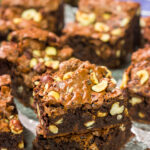 These chewy Chocolate Hazelnut Brownies include both Nutella and chopped hazelnuts - they're an easy and delicious sweet treat!