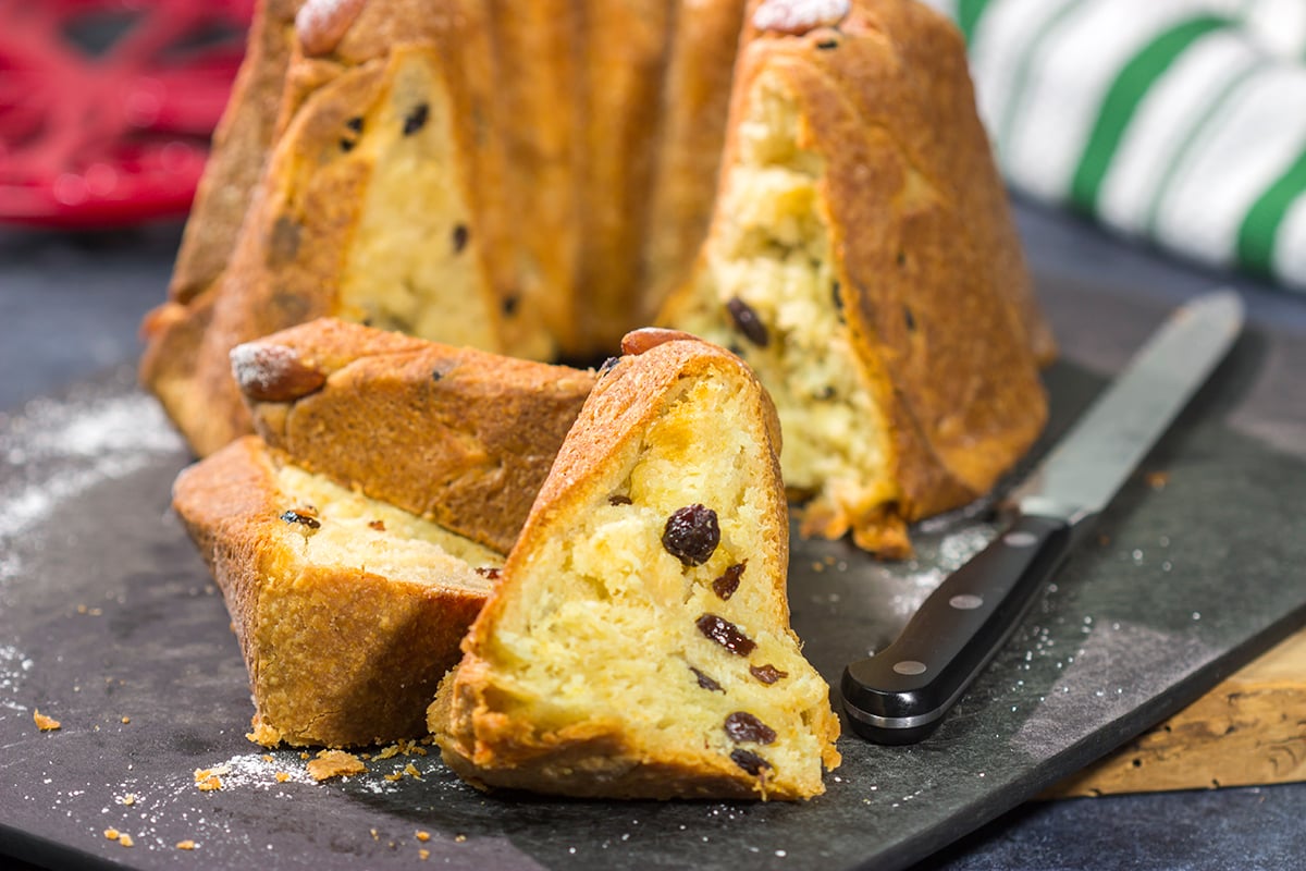 Featuring rum or kirsch-soaked raisins, whole almonds and a dusting of confectioner's sugar, this traditional Kugelhopf recipe makes for a fantastic holiday treat!