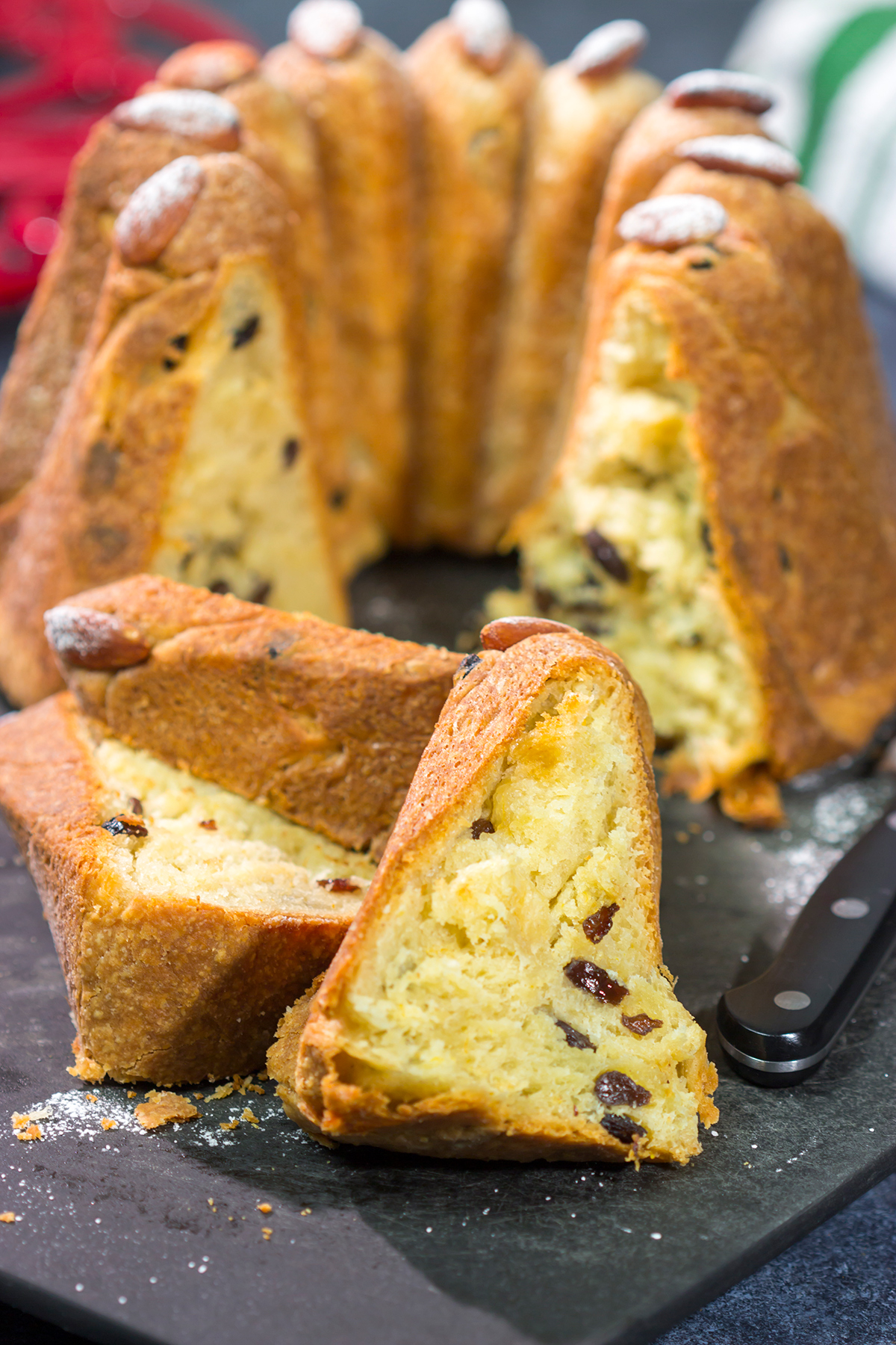 Featuring rum or kirsch-soaked raisins, whole almonds and a dusting of confectioner's sugar, this traditional Kugelhopf recipe makes for a fantastic holiday treat!