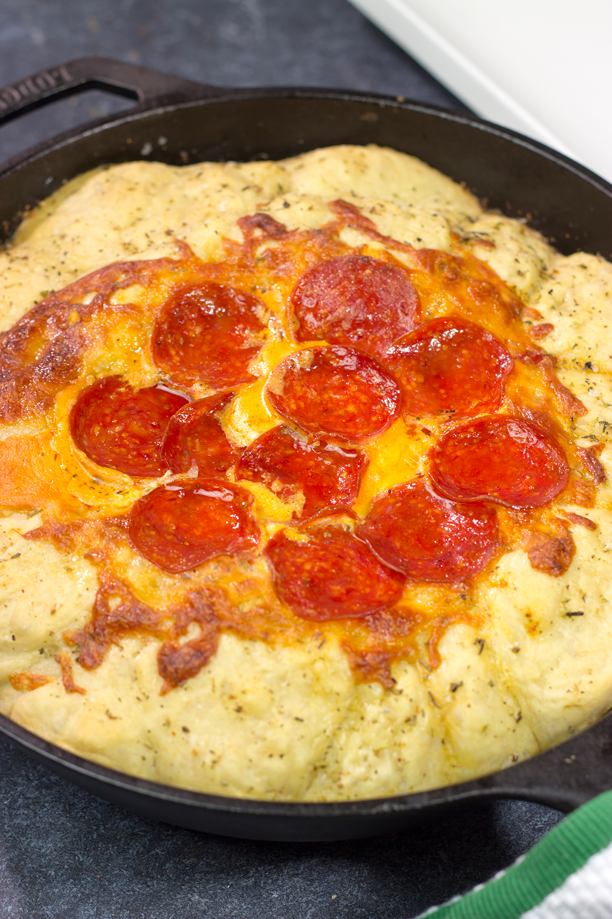 This Pepperoni Pizza Dip features all of the classic pizza flavors...in dip form. It's a great game day appetizer to share with friends!