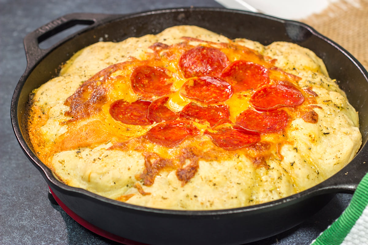 This Pepperoni Pizza Dip features all of the classic pizza flavors...in dip form. It's a great game day appetizer to share with friends!