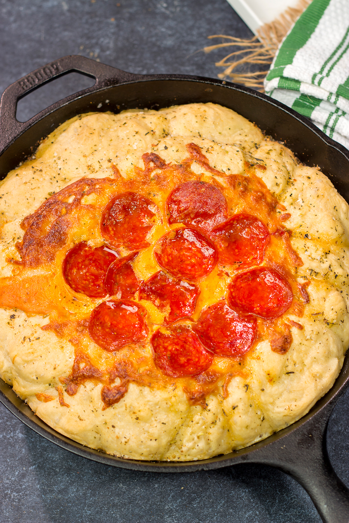 This Pepperoni Pizza Dip features all of the classic pizza flavors...in dip form. It's a great game day appetizer to share with friends!