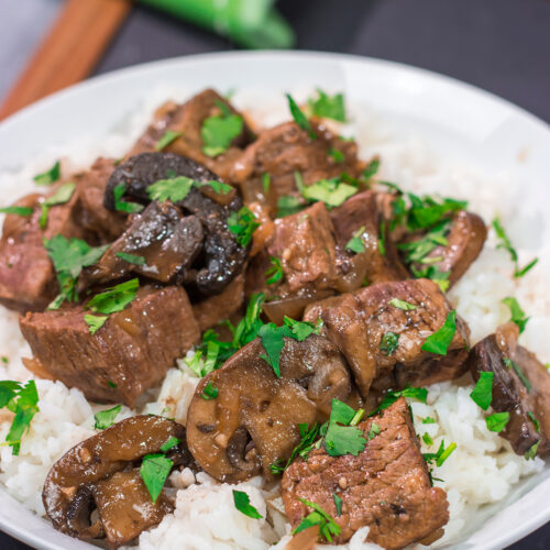 Craving some classic winter comfort food? These Slow Cooker Beef Tips are easy and delicious!