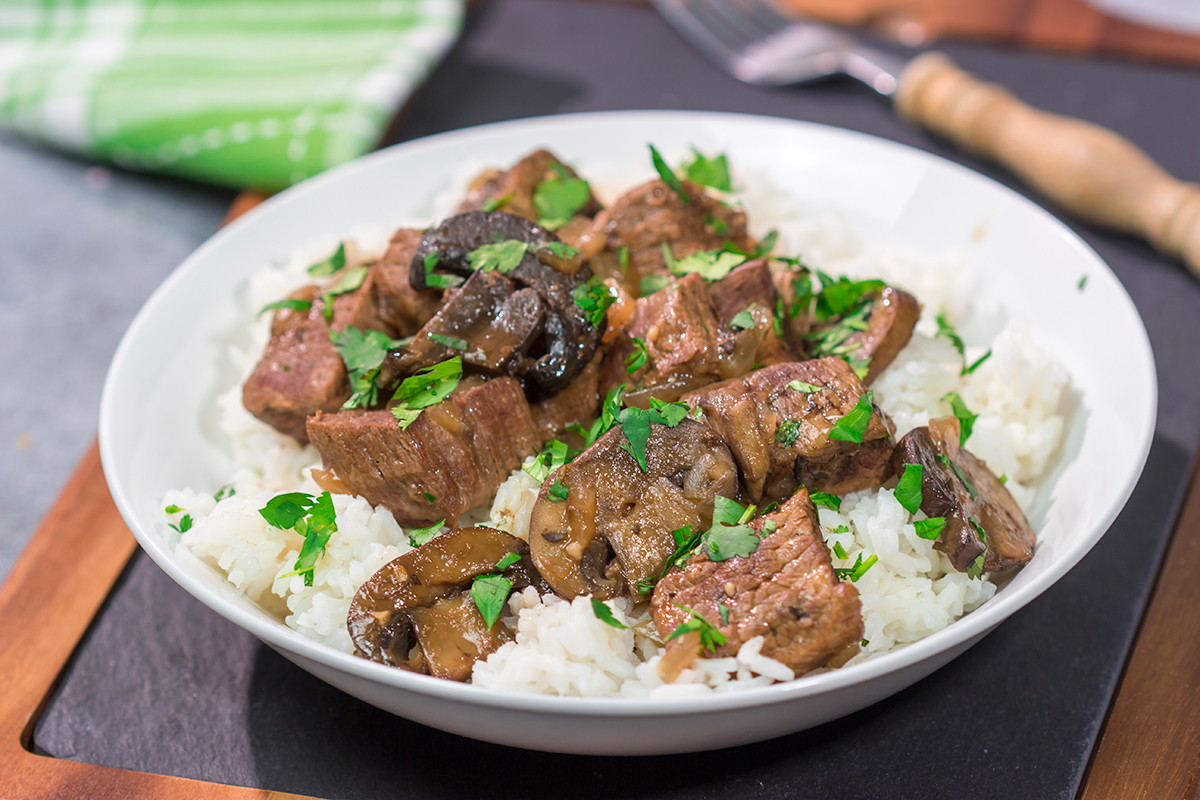 Craving some classic winter comfort food? These Slow Cooker Beef Tips are easy and delicious!