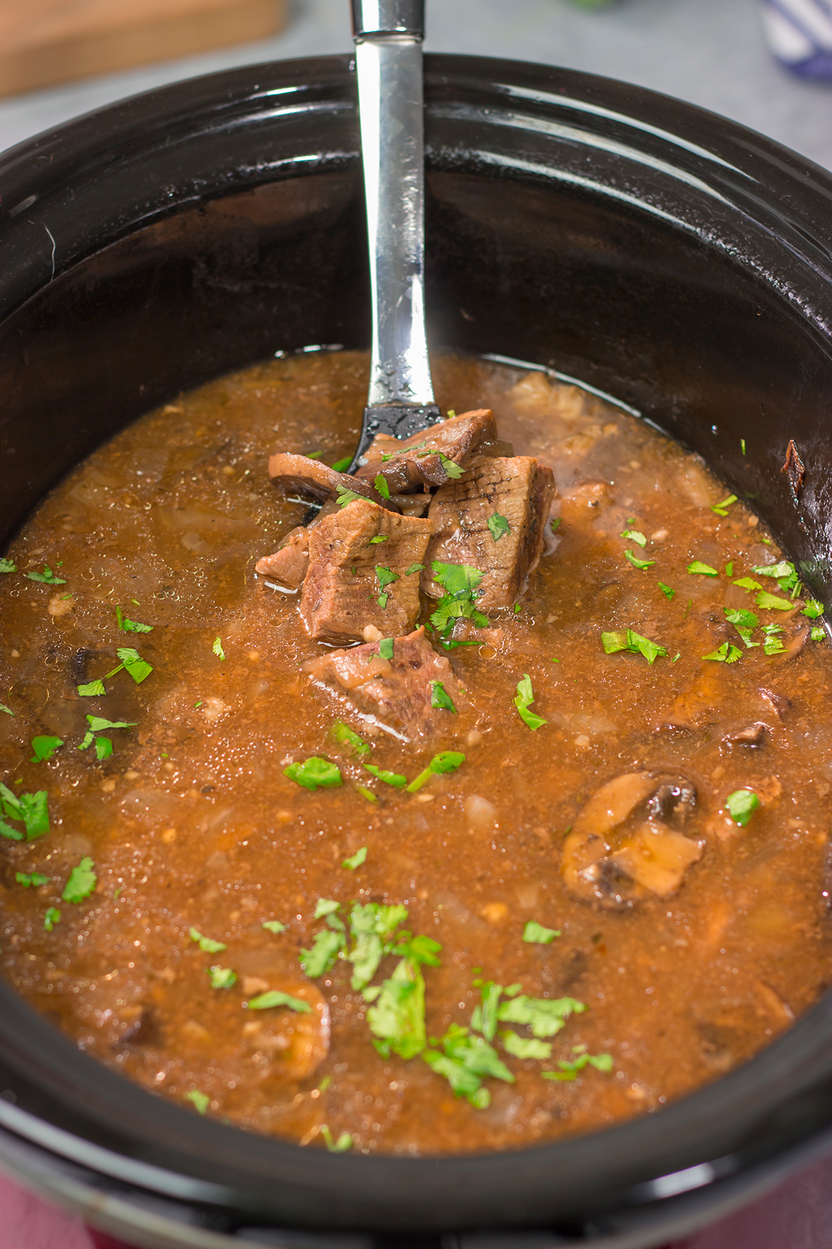 Craving some classic winter comfort food? These Slow Cooker Beef Tips are easy and delicious!