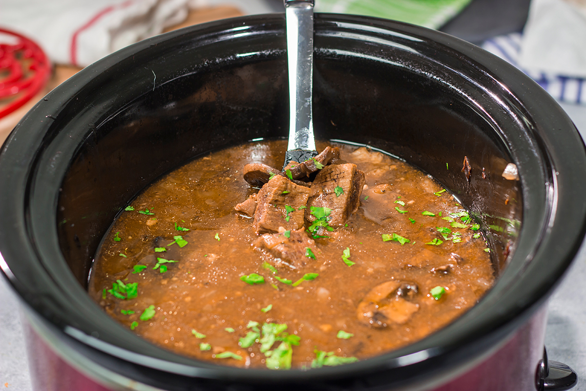 Craving some classic winter comfort food? These Slow Cooker Beef Tips are easy and delicious!
