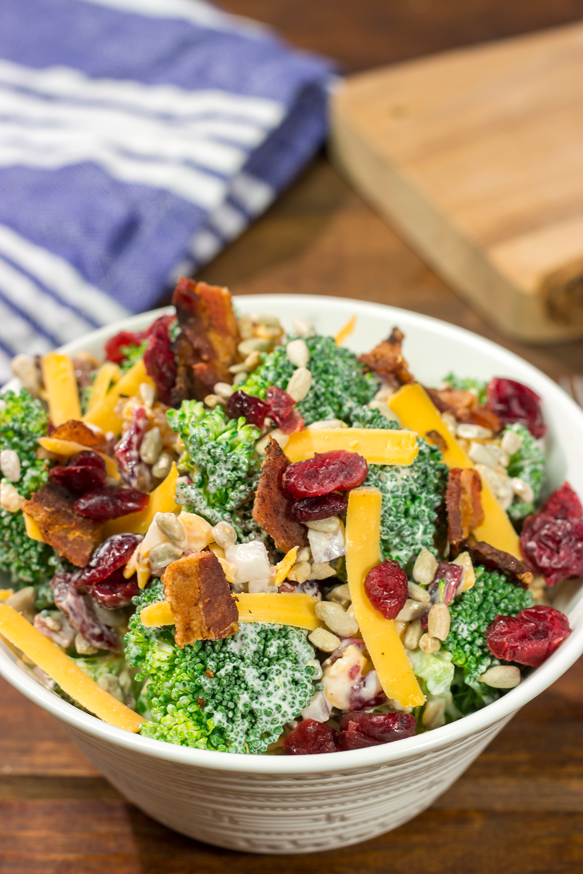 Broccoli Salad is a classic summer side dish! This no-bake recipe is packed with flavor, and it's perfect for summer picnics and potlucks.