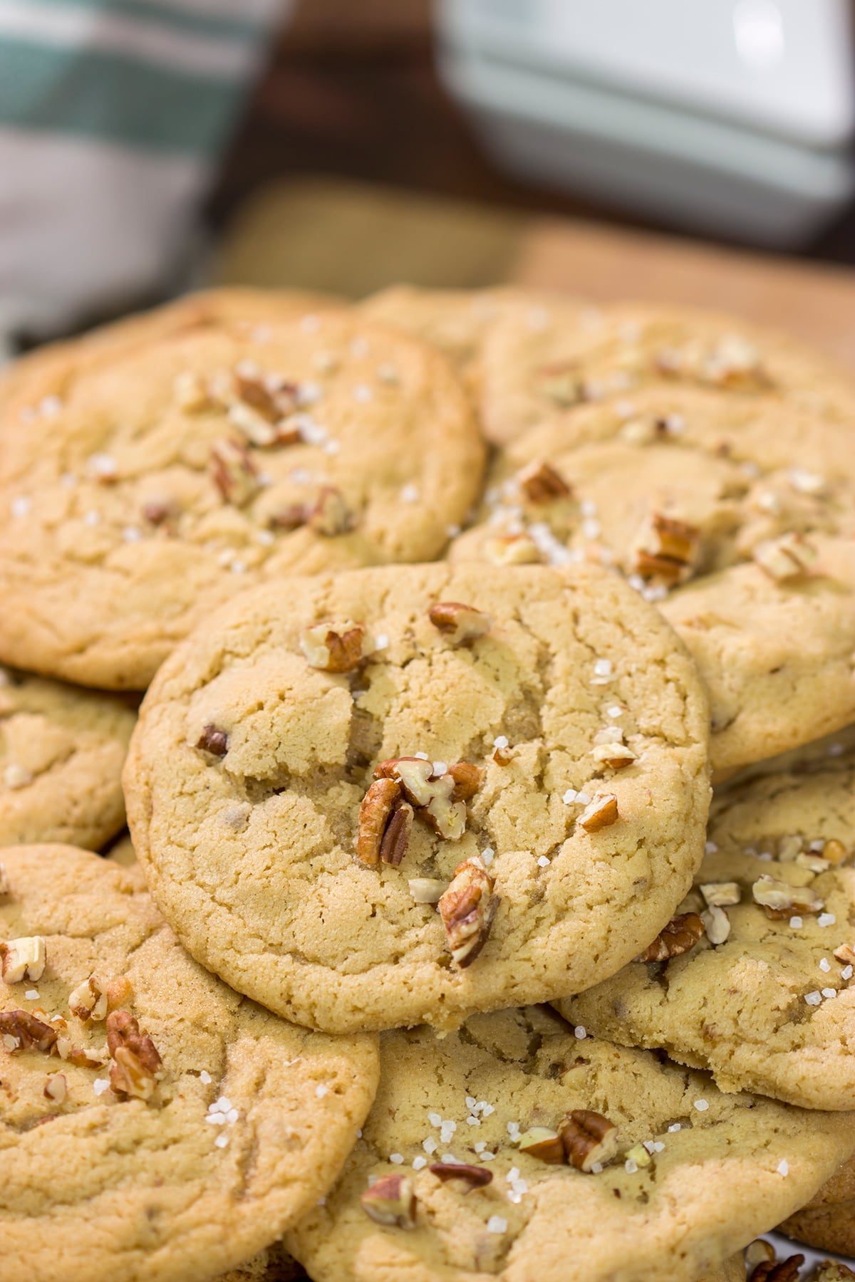 These Butter Pecan Cookies taste just like the ice cream...only in cookie form! They're a little chewy, a little crispy and totally delicious!
