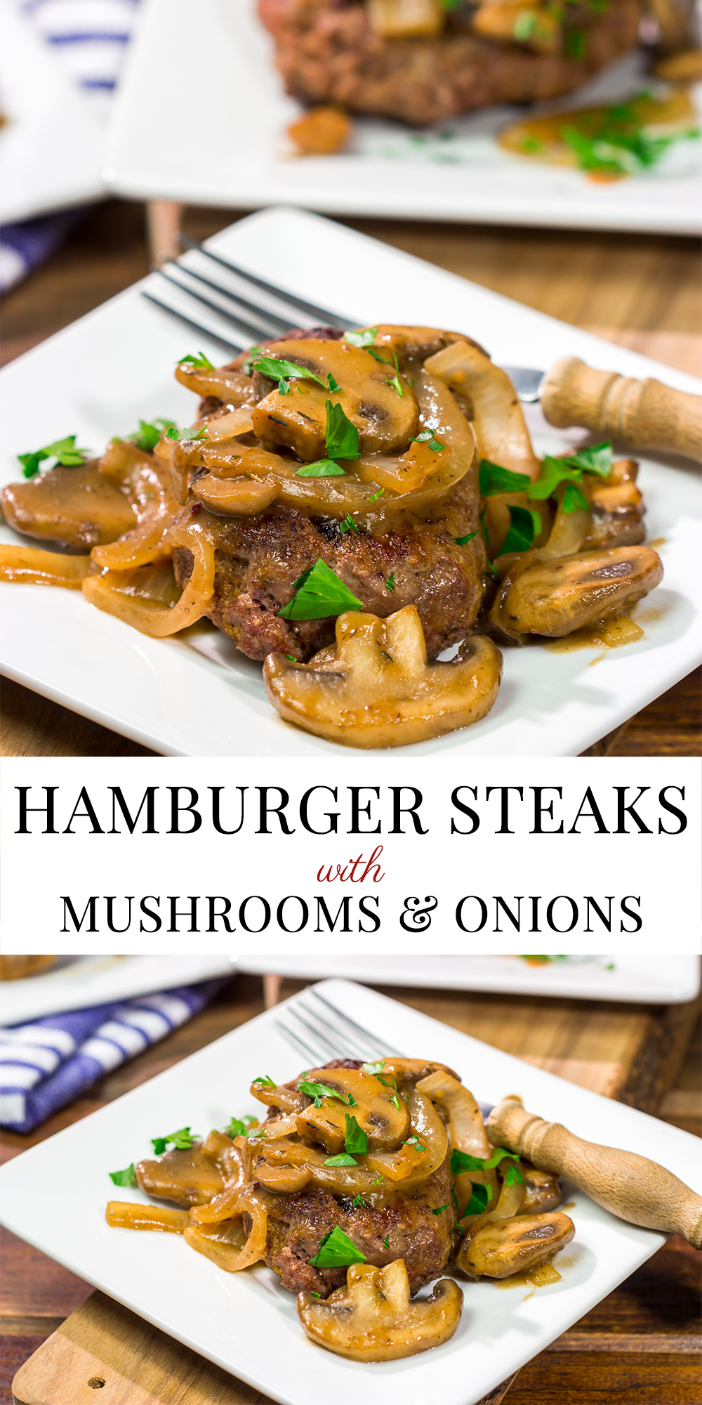 These Hamburger Steaks with Gravy are a classic comfort food...and they're easy enough to make as a weeknight meal!