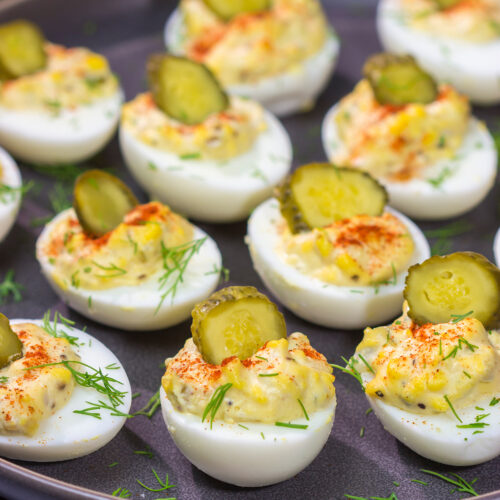 This Southern Deviled Eggs recipe is a classic appetizer for family gatherings and picnics. The eggs are filled with a creamy, delicious filling - perfect finger food!