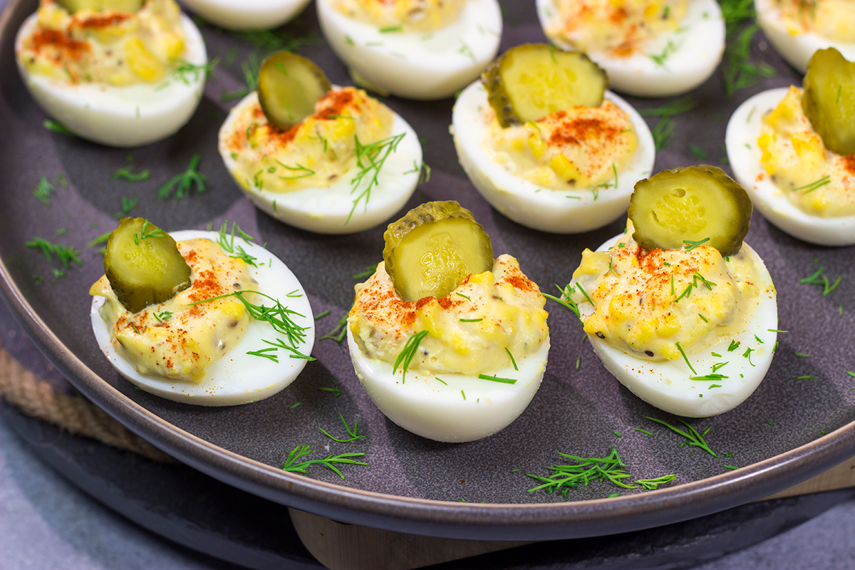 This Southern Deviled Eggs recipe is a classic appetizer for family gatherings and picnics. The eggs are filled with a creamy, delicious filling - perfect finger food!