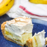This Banana Pudding Pie features a creamy banana pudding base topped with a light and airy meringue. It's a combination of two favorites in one!