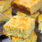 This Cornbread with Creamed Corn recipe is a mouthwatering recipe that can be whipped up in about 10 minutes. It's a delicious year-round side dish!