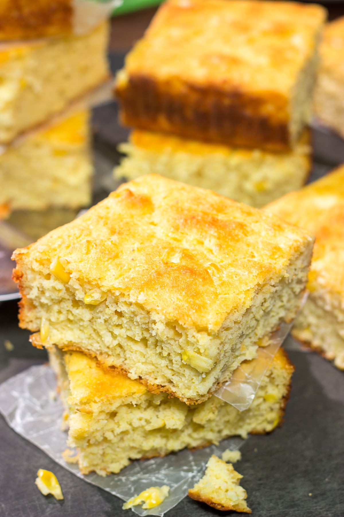 This Cornbread with Creamed Corn recipe is a mouthwatering recipe that can be whipped up in about 10 minutes. It's a delicious year-round side dish!