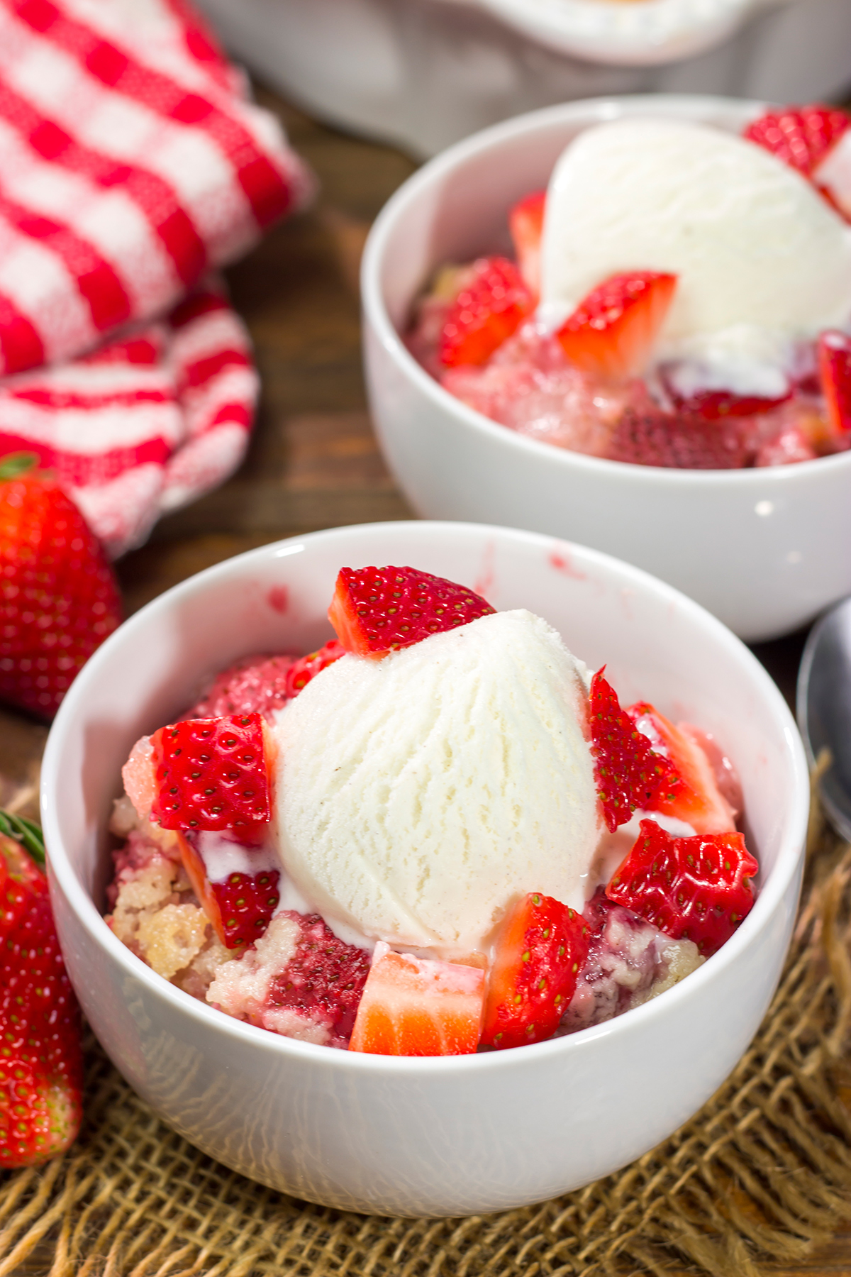 Looking for a tasty dessert for warm summer evenings? This Strawberry Cobbler is an easy treat that's packed with summer berry flavor!