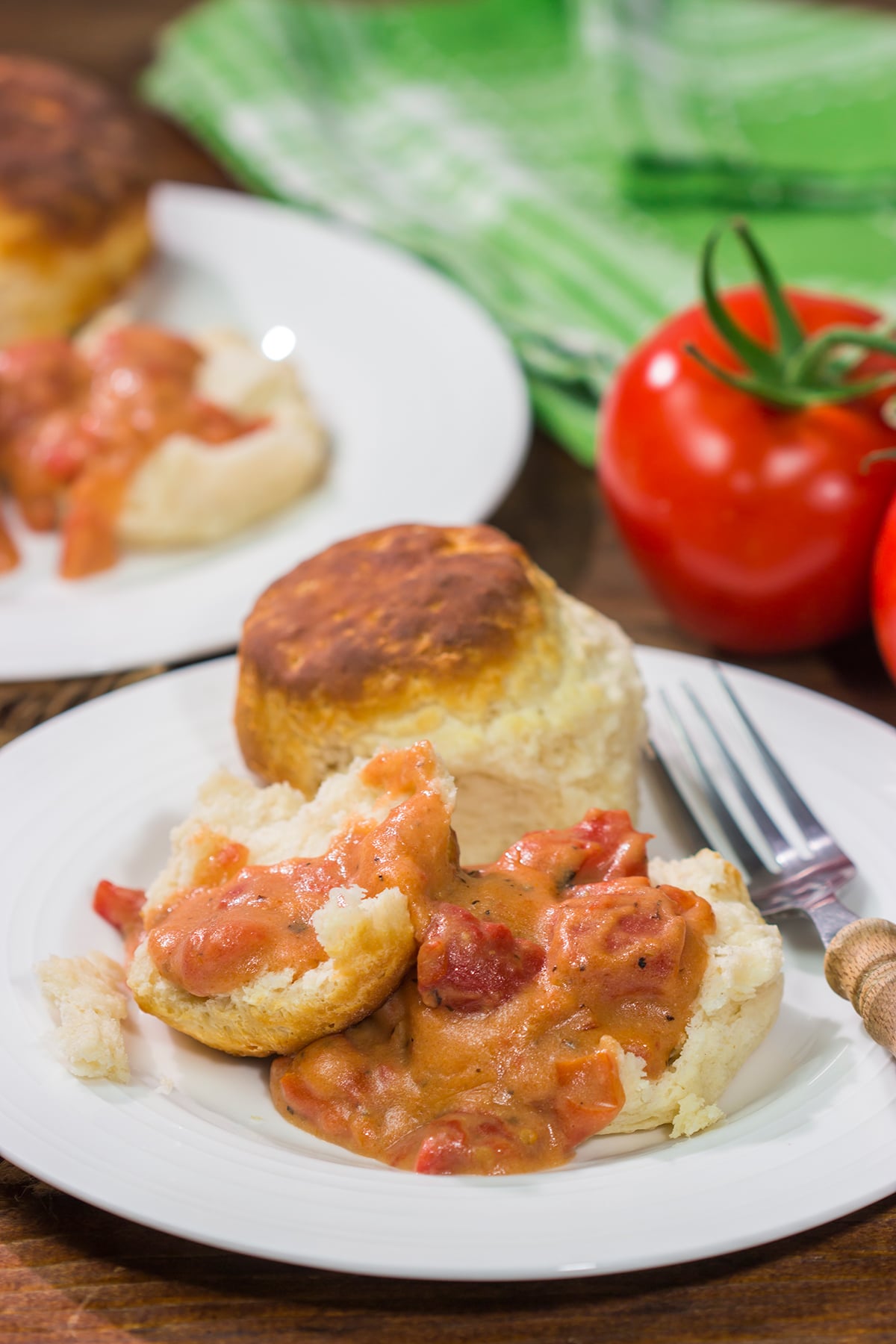 Tomato Gravy is a delicious way to celebrate tomato season! Serve with buttermilk biscuits, grits or meatloaf for a tasty meal.