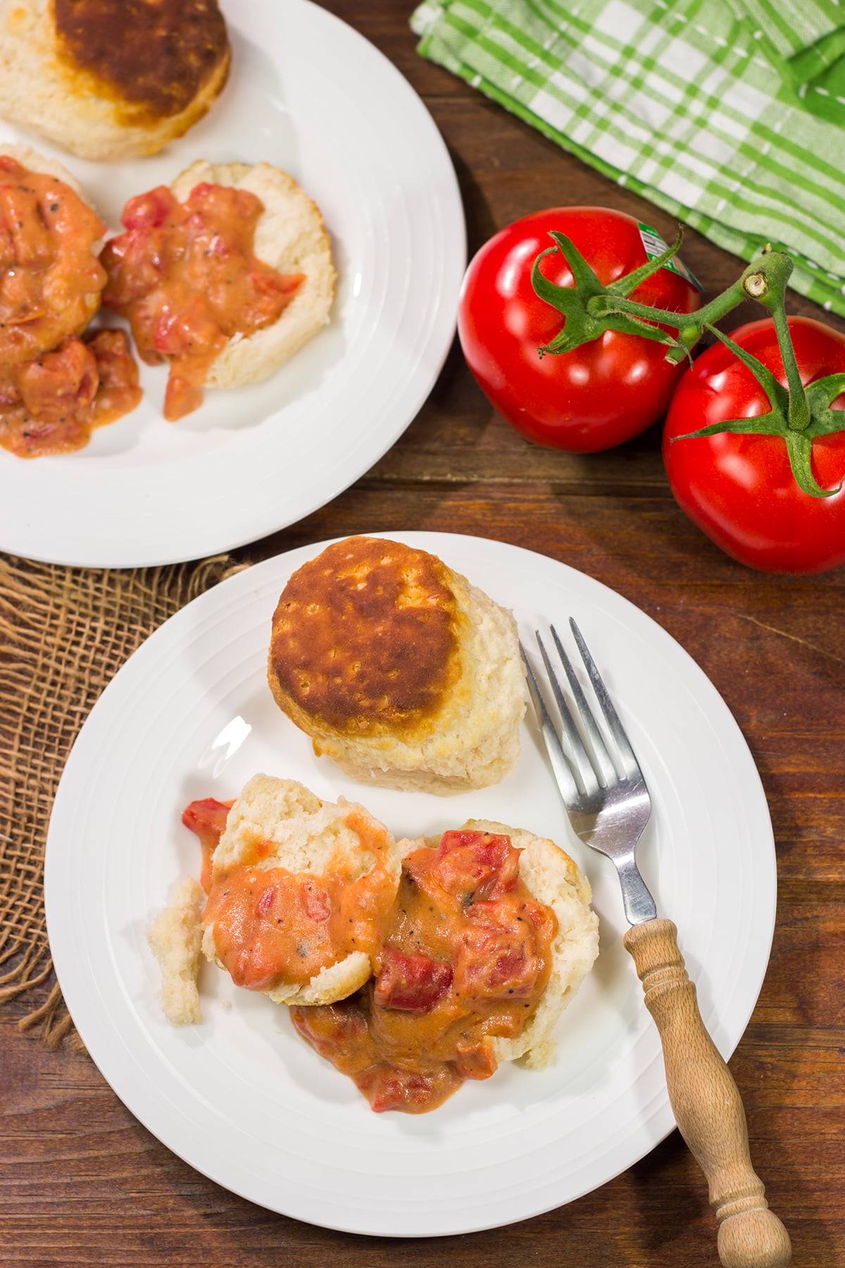 Tomato Gravy is a delicious way to celebrate tomato season! Serve with buttermilk biscuits, grits or meatloaf for a tasty meal.