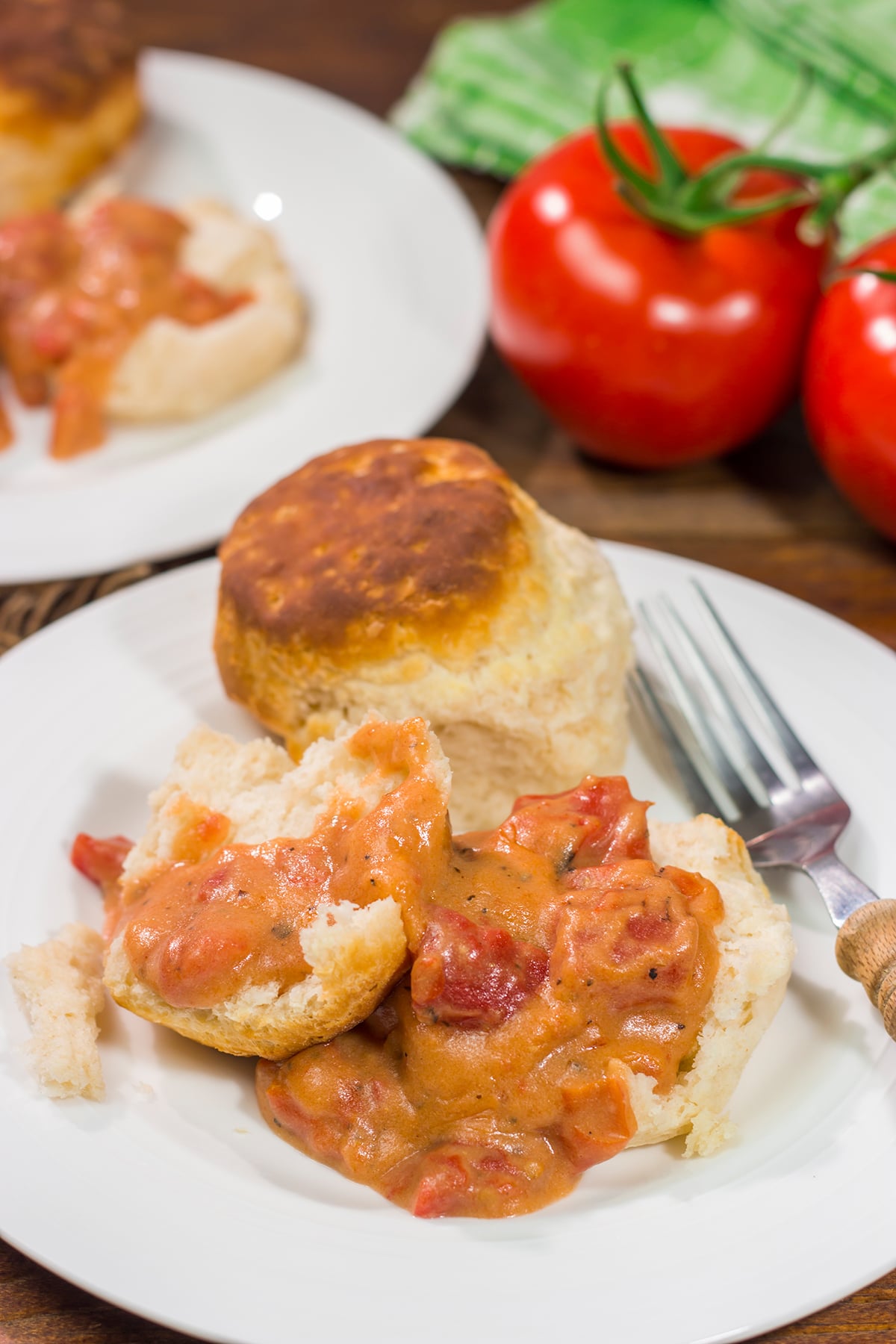 Tomato Gravy is a delicious way to celebrate tomato season! Serve with buttermilk biscuits, grits or meatloaf for a tasty meal.
