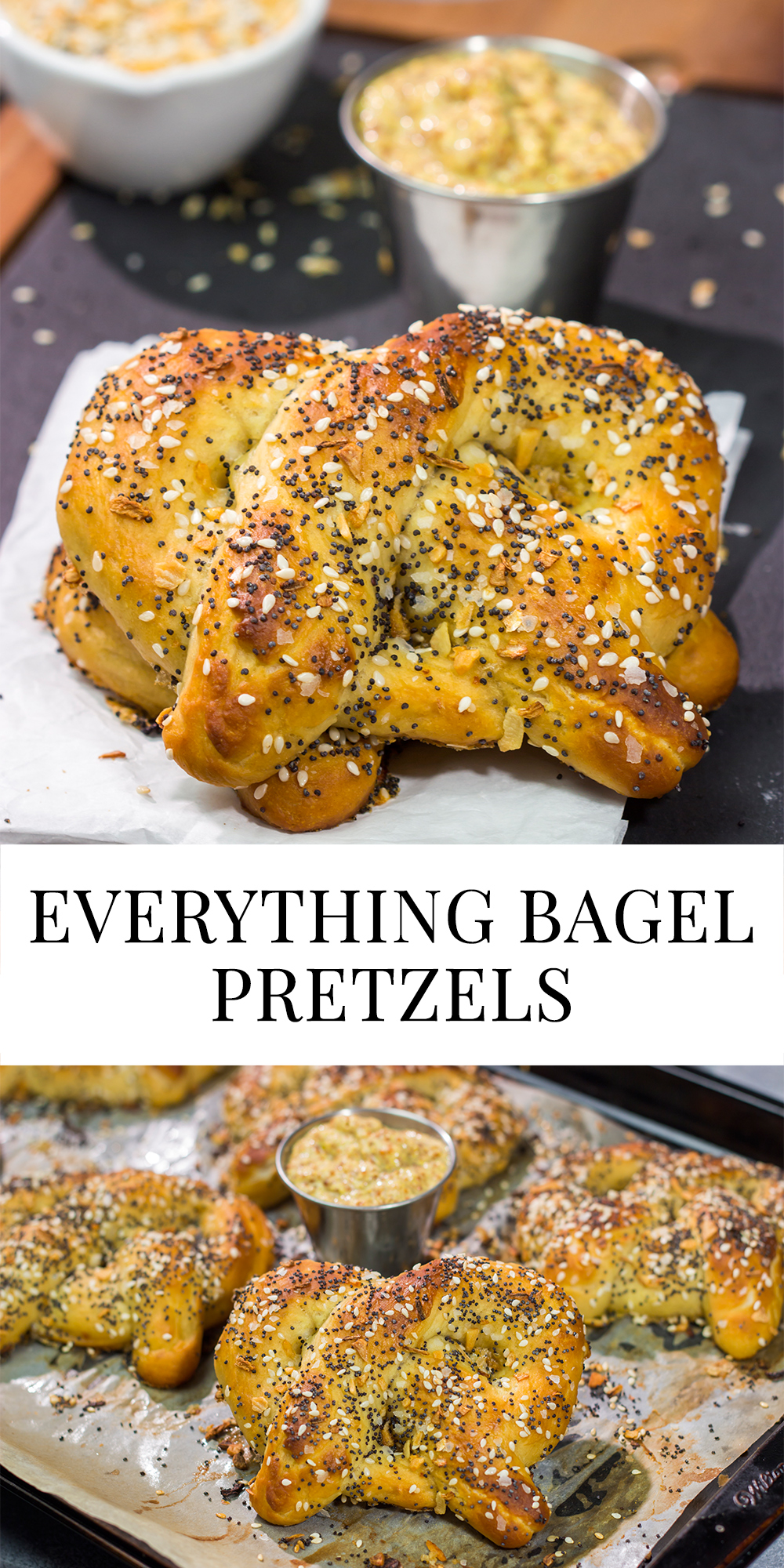 Put a twist on a classic everything bagel. These Everything Bagel Pretzels are the perfect savory snack for get-togethers with friends!