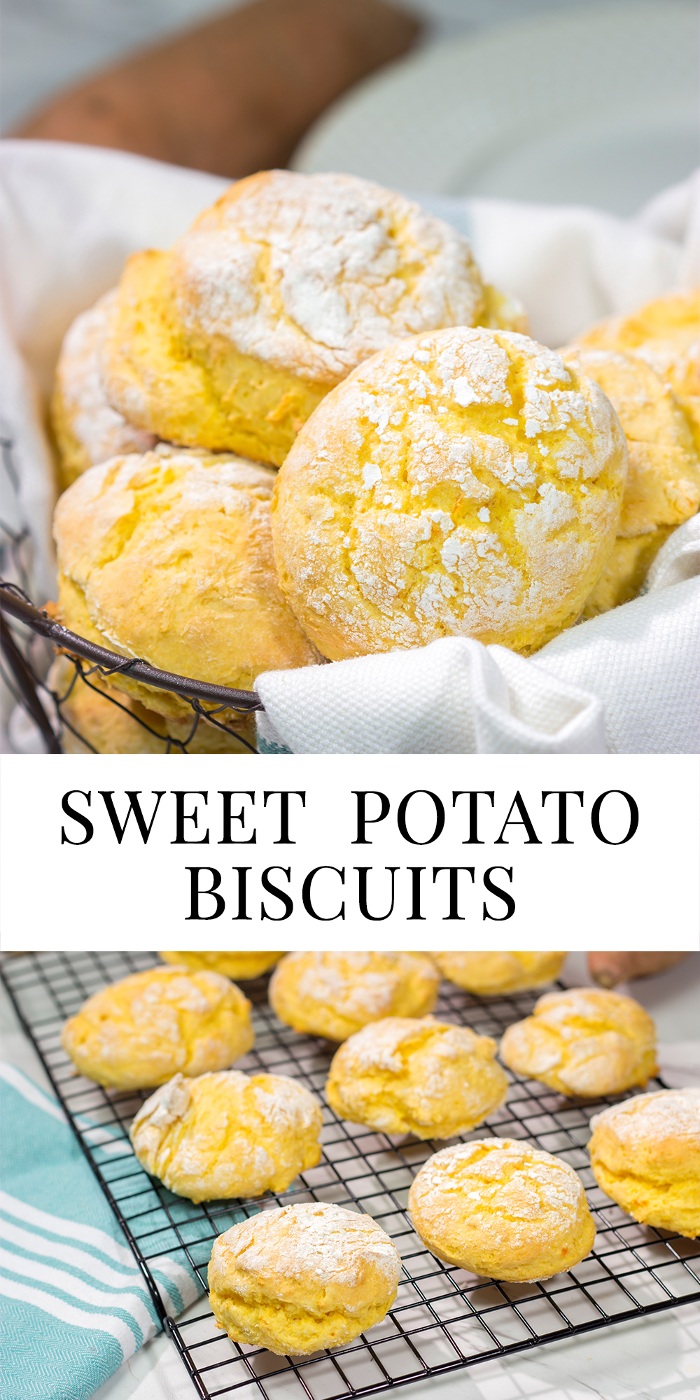 Sweet potatoes...in a biscuit!? Give it a try! These Sweet Potato Biscuits are light and fluffy, and they make a great side dish to any meal.
