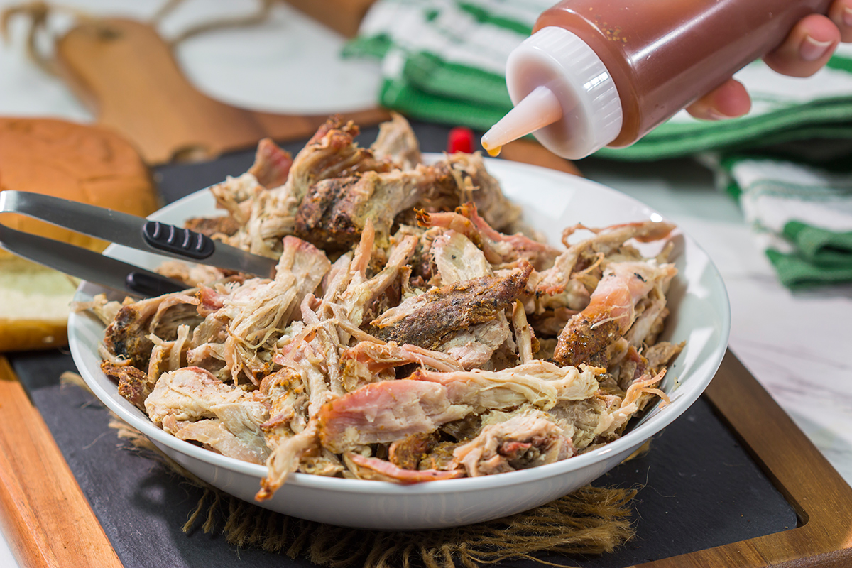 North Carolina BBQ Sauce is a tasty combination of tangy, spicy and sweet. It's an easy recipe that adds a lot of flavor to shredded pork!