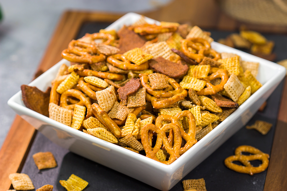 Smoked Chex Mix is a unique and tasty snack! It's smoky, crunchy and delicious - perfect for watching football games or just hanging out with friends.