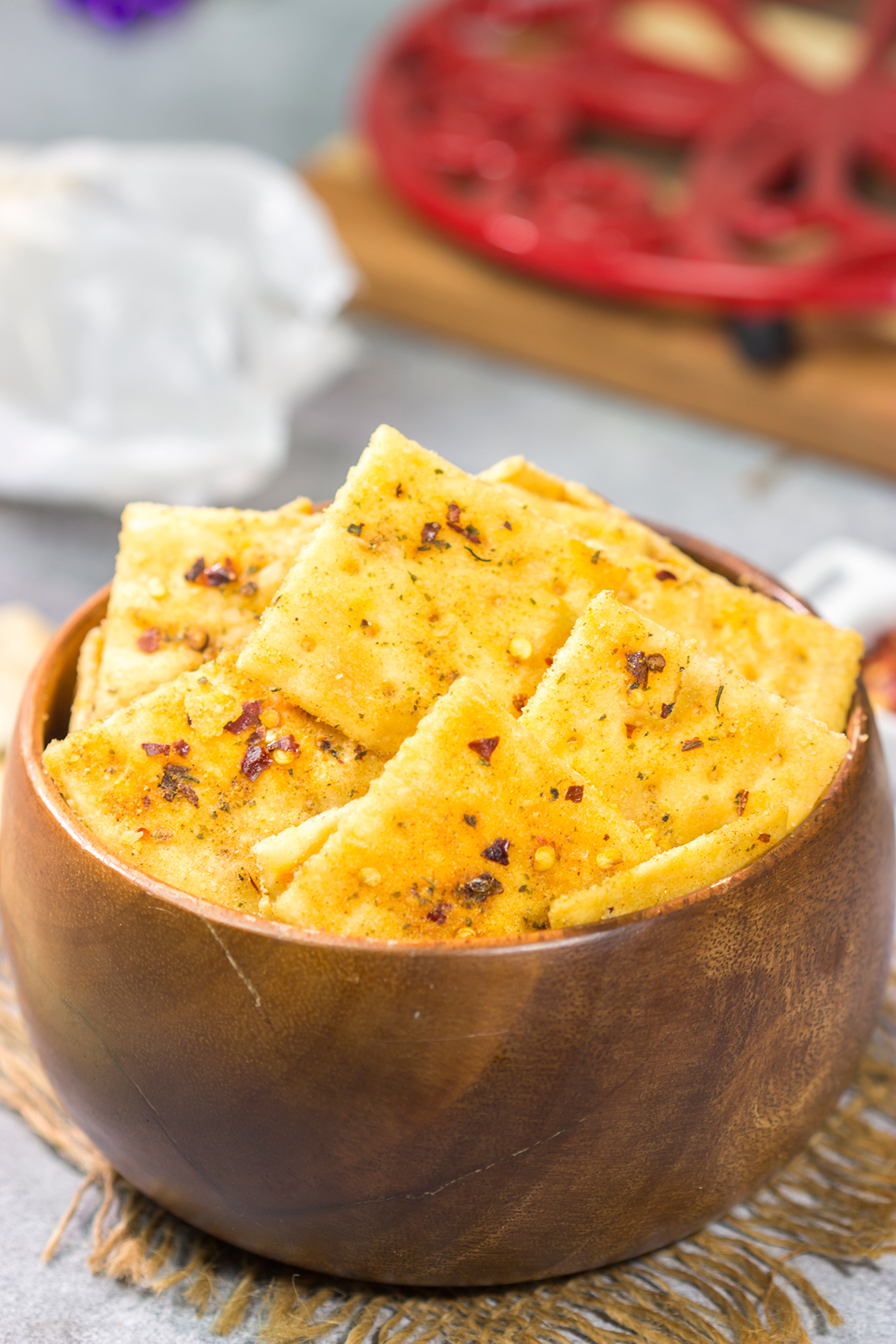 These Spicy Cajun Firecrackers are crispy saltine crackers that pack a serious flavor punch. They're an easy appetizer for parties or gamedays!