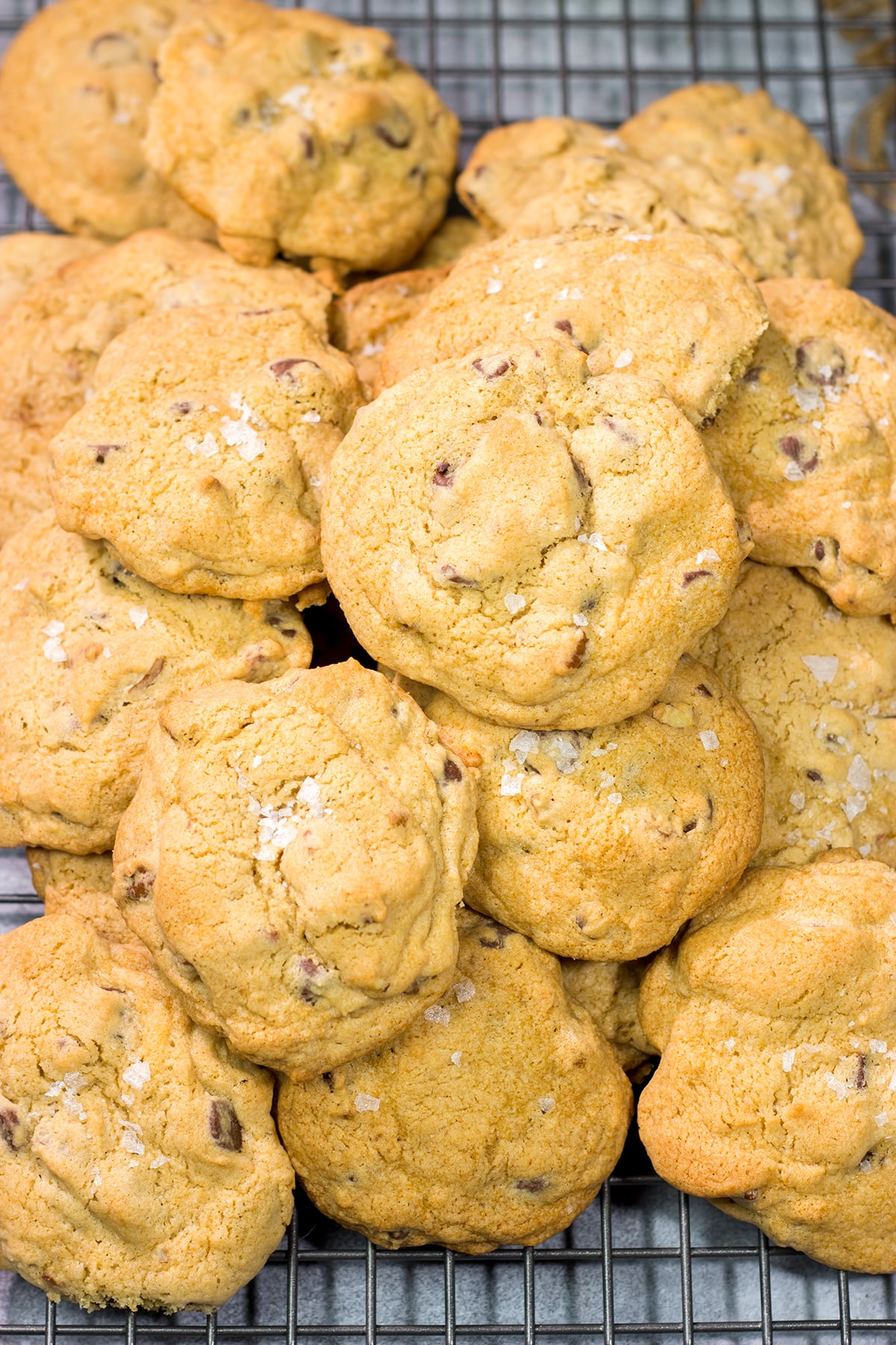 These Bourbon Chocolate Chip Cookies are perhaps the best cookie ever! They're crispy on the edges, chewy in the middle and packed with flavor. Good luck eating just one!