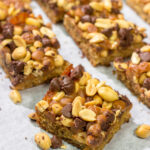 Featuring a sweet and salty combination of chocolate chips, caramel bits and roasted peanuts, these Chocolate Caramel Peanut Bars will satisfy any sweet tooth!