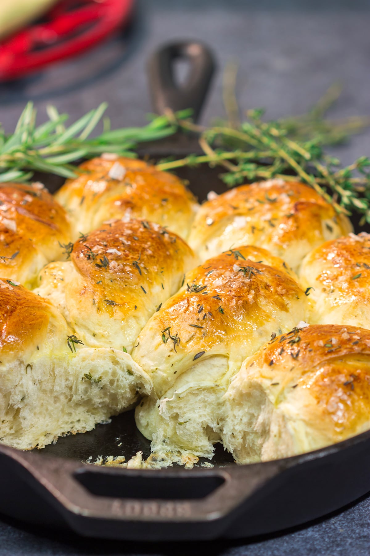 These Herbed Dinner Rolls are soft and tender, and they're packed with fresh herb flavor. Make a batch for dinner tonight!