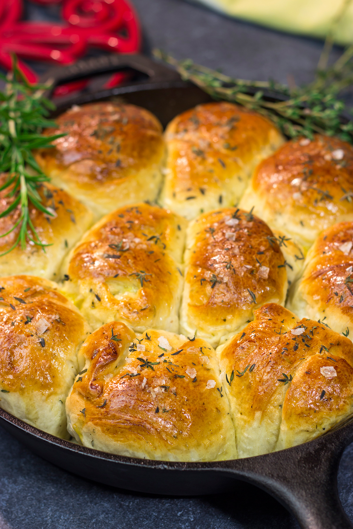 These Herbed Dinner Rolls are soft and tender, and they're packed with fresh herb flavor. Make a batch for dinner tonight!