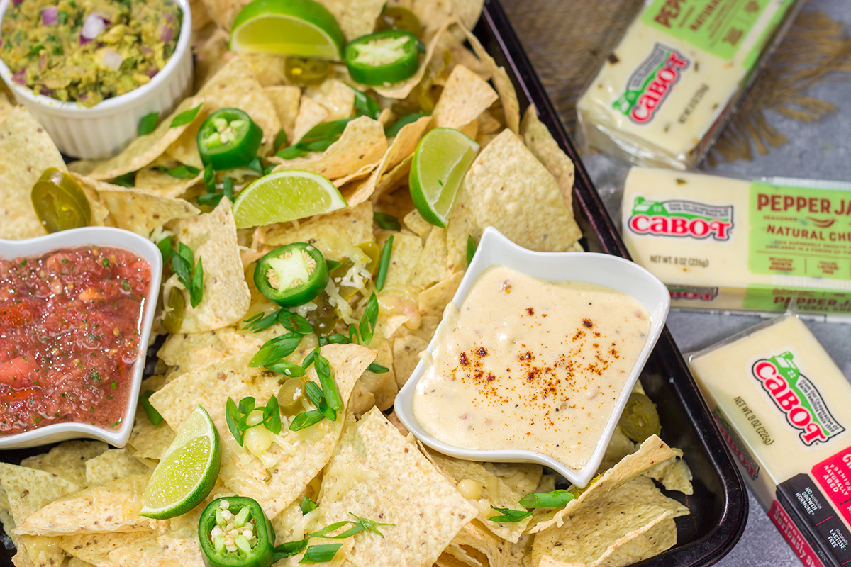 Put a tasty spin on nachos with a batch of this homemade Pepper Jack Nacho Cheese Sauce! This recipe is great for a football appetizer or a game night with friends.